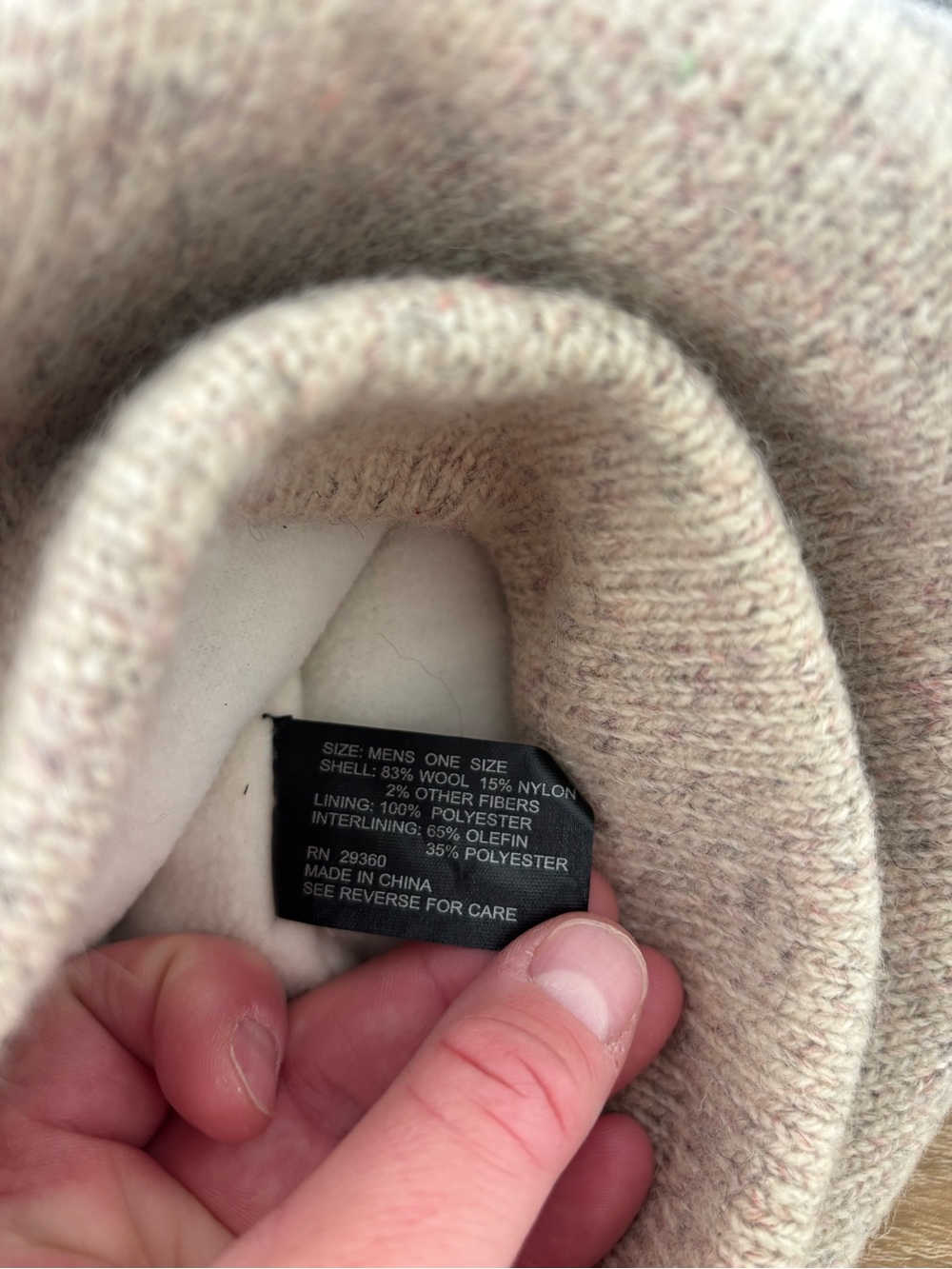 Thinsulate gray knit wool beanie - Picture 3 of 3